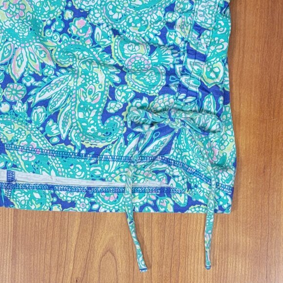 T by Talbots Aqua Blue Paisley Terry Dress - LP - Picture 7 of 11